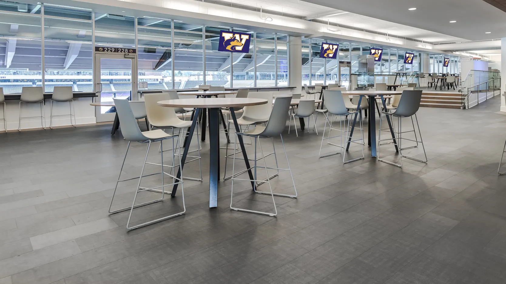 University athletic facility common area