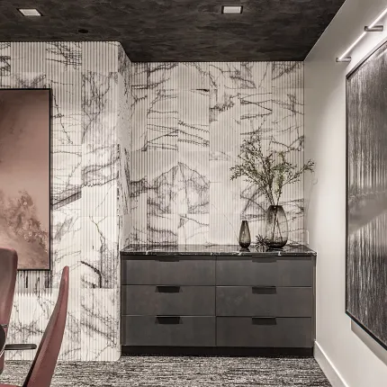 Stylish carpet tile for contemporary spaces Modern interior with 18x36 inch carpet tile flooring