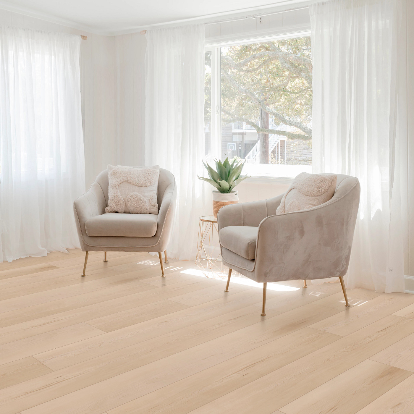 Grande Honeyed Maple flooring, shown in a room
