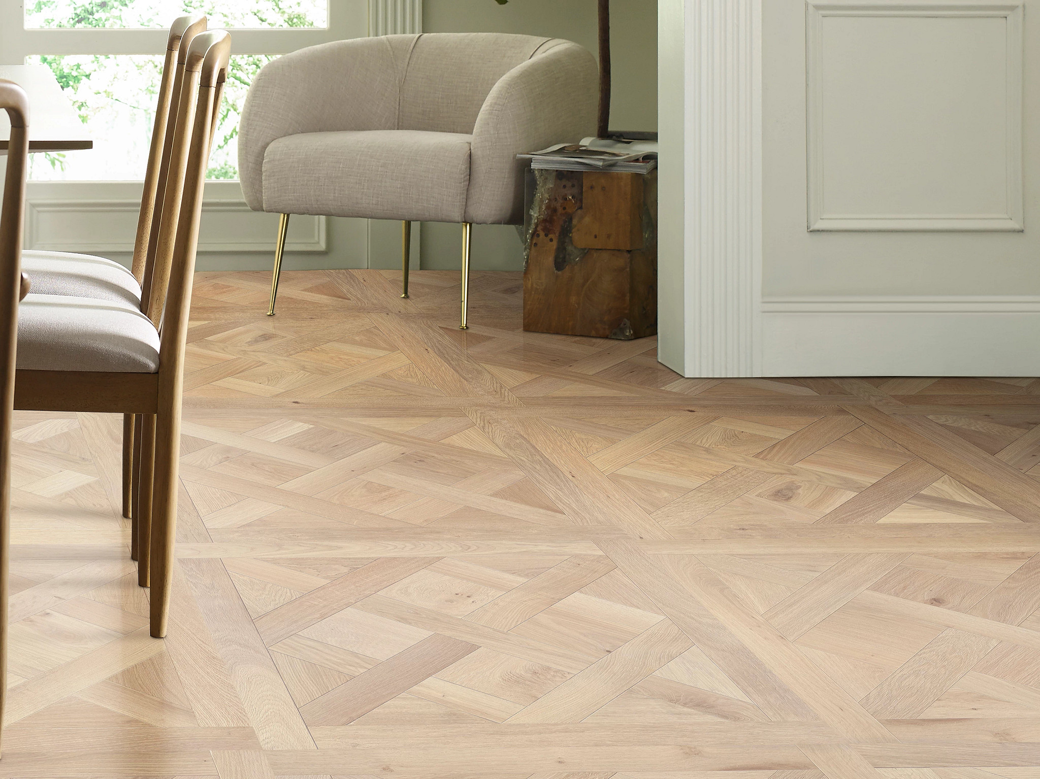 PROVINCIAL PARQUET PARCHMENT ROOM in room