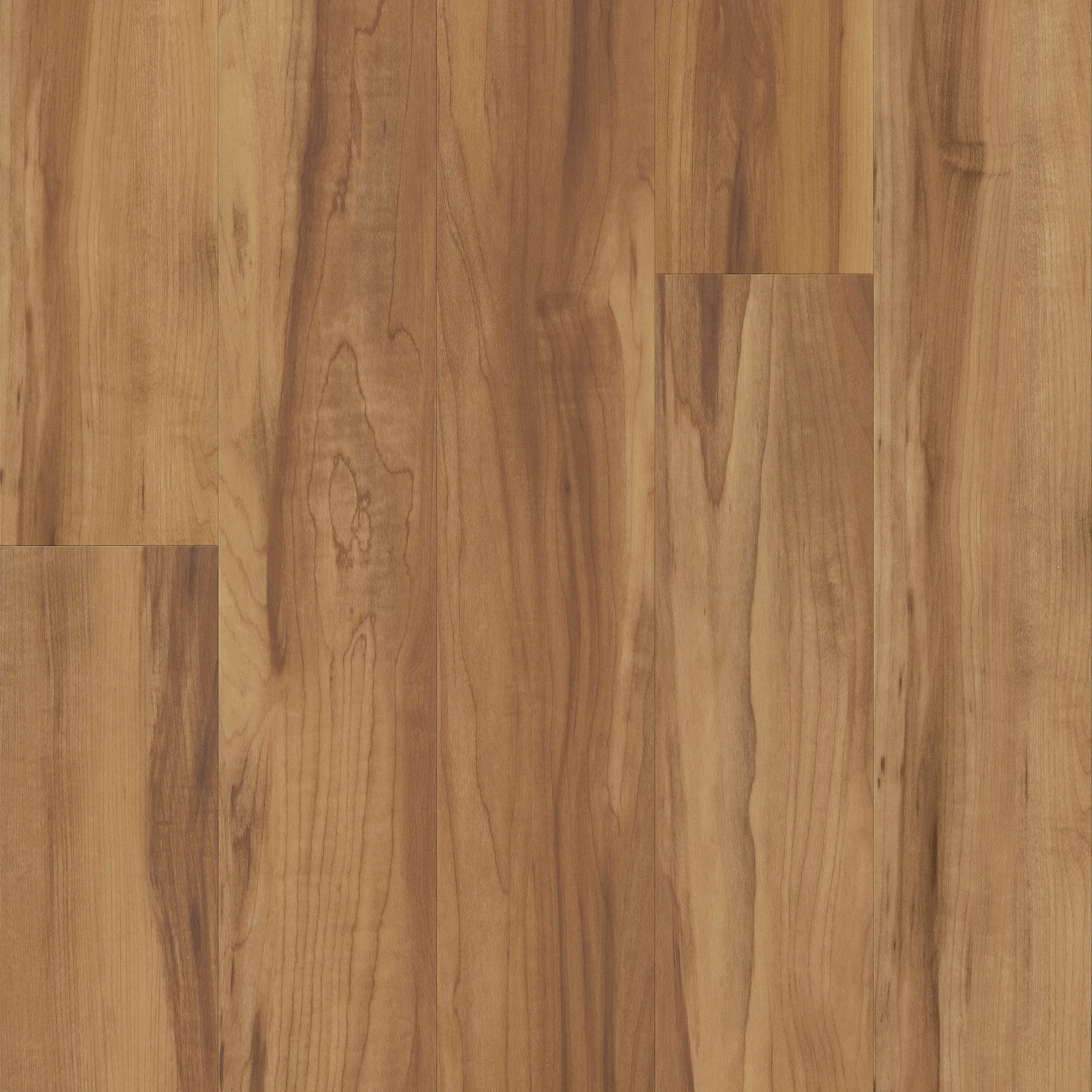 COREtec multilayer WPC vinyl flooring with attached cork underlayment in warm wood look