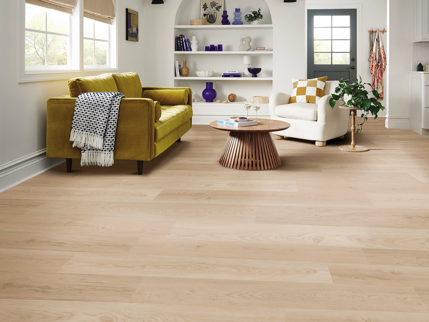 Ashen Sand flooring, shown in a room