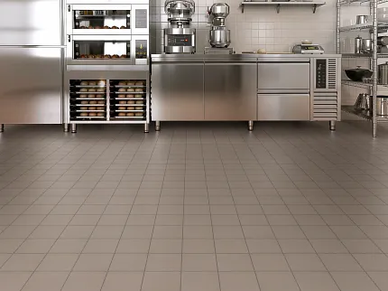 Commercial Quarry Tile Flooring in Kitchen Scene Fieldstone in Tumble