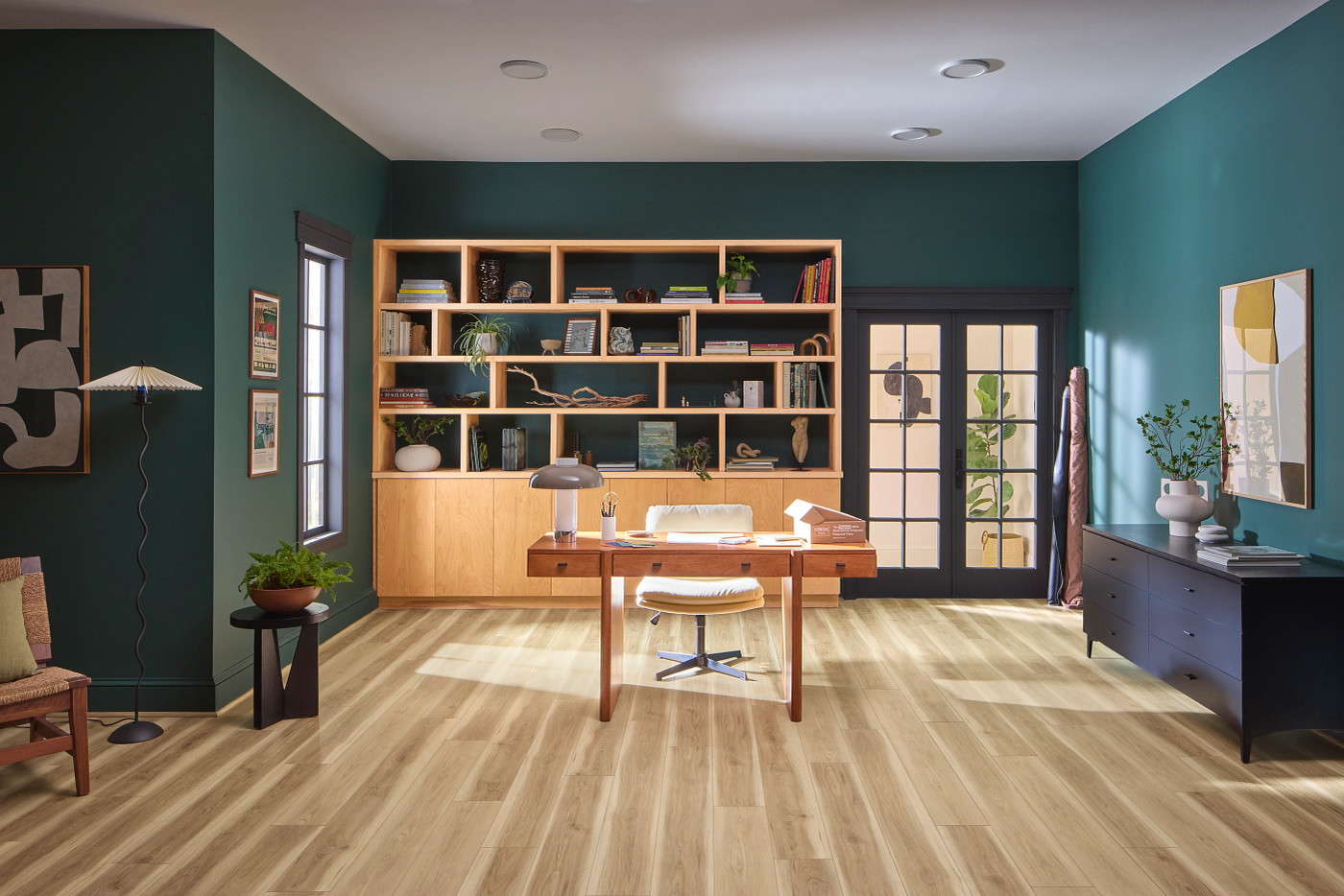 Hartley Pecan flooring, shown in a room