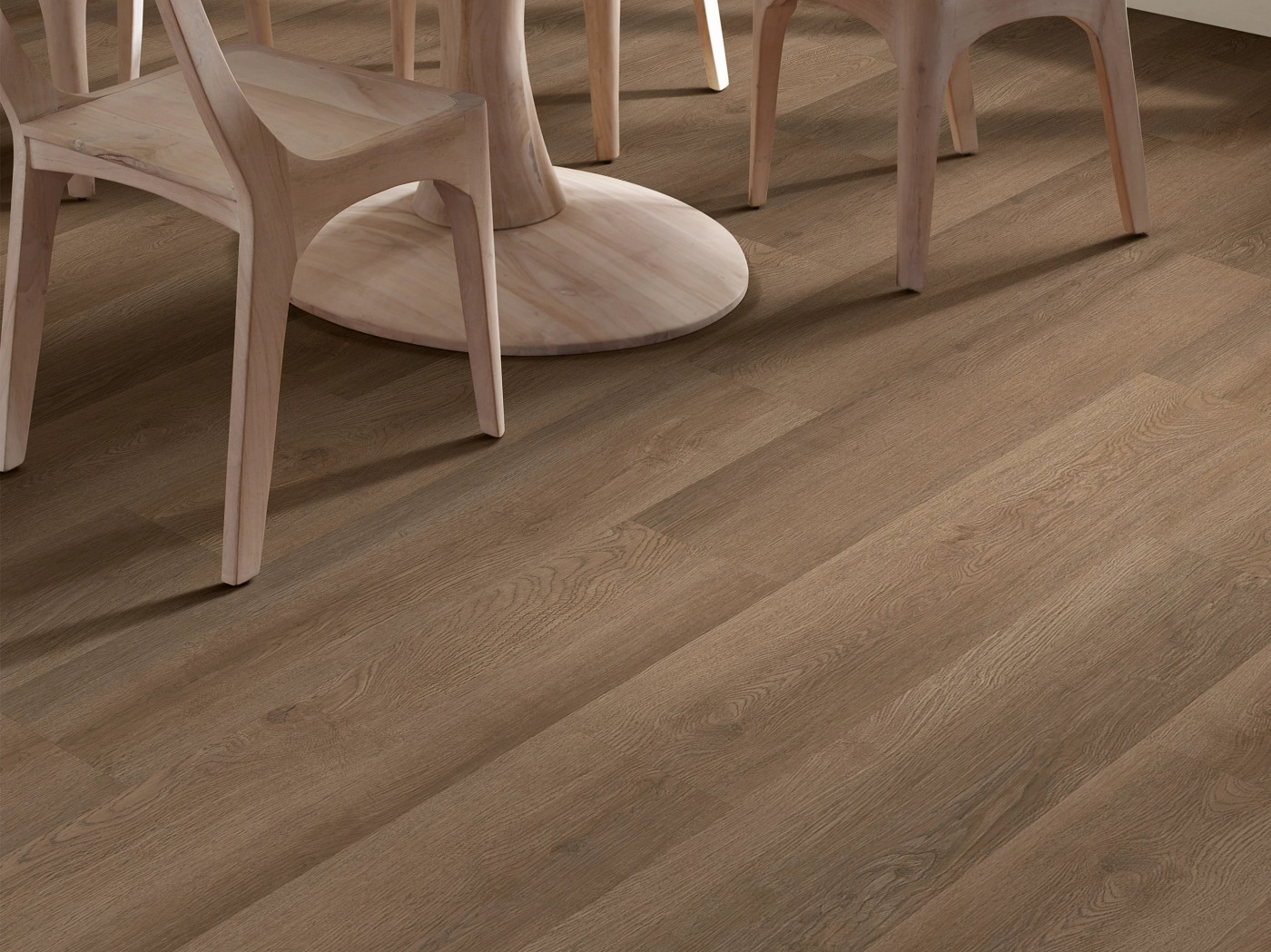 Texas Bur flooring, shown in a room