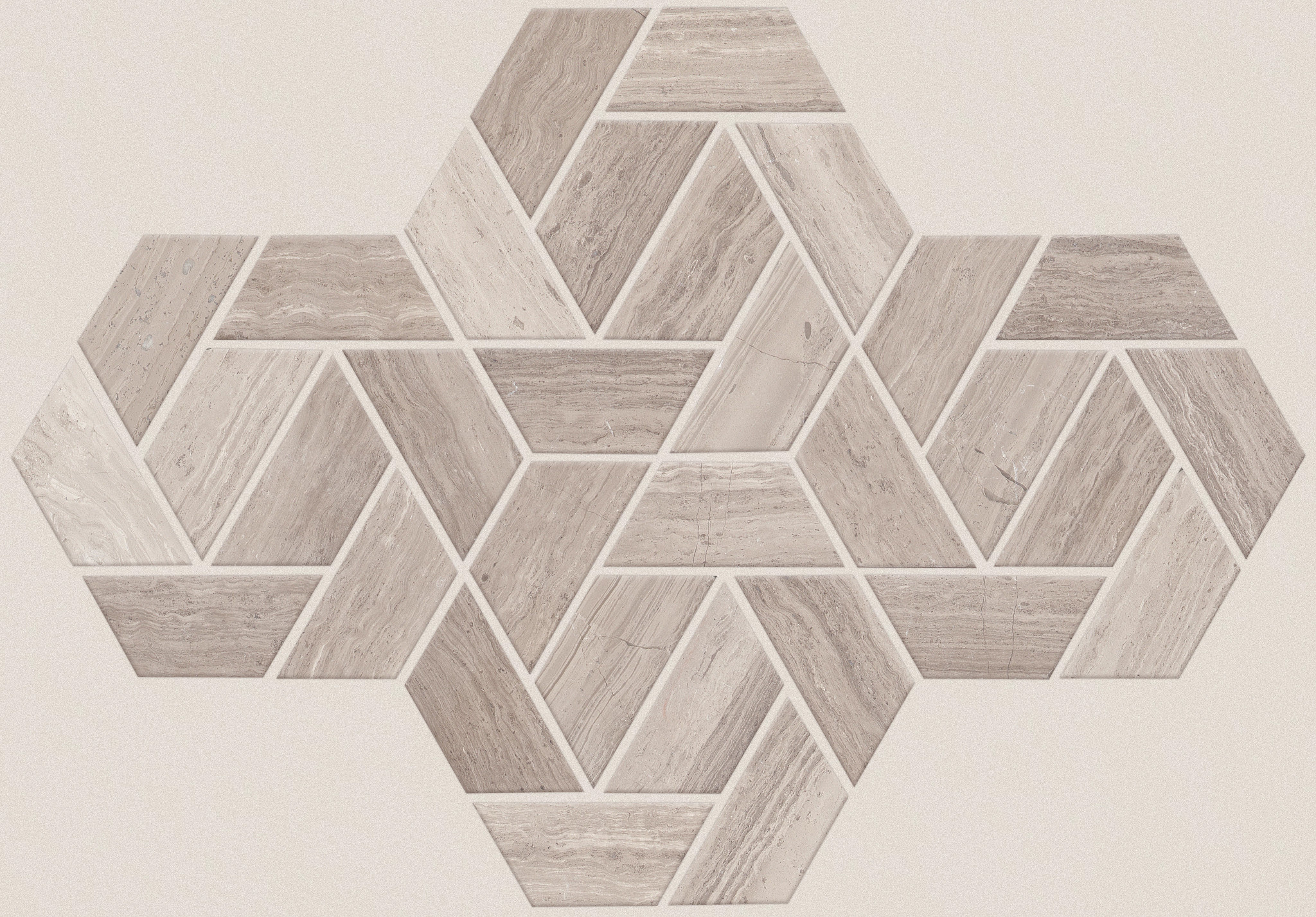 CHATEAU DOUBLE HEXAGON MOSAIC ROCKWOOD MAIN