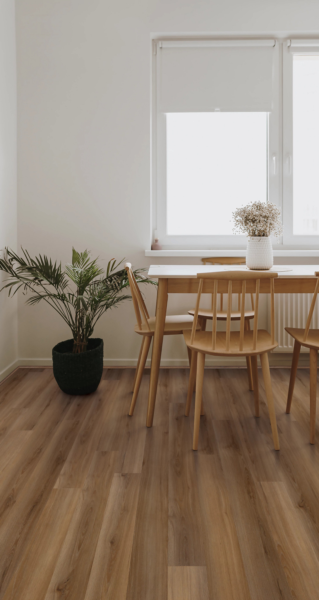 Johnson Hickory flooring, shown in a room