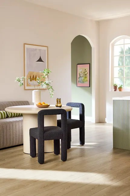 Modern living room with Coretec Residential WPC vinyl flooring