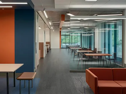 Education Facility with Commercial Carpet Tile and LVT Flooring ColorLink 5.0 in Ripple + Calm + Local and Local in Vibrant Tejate
