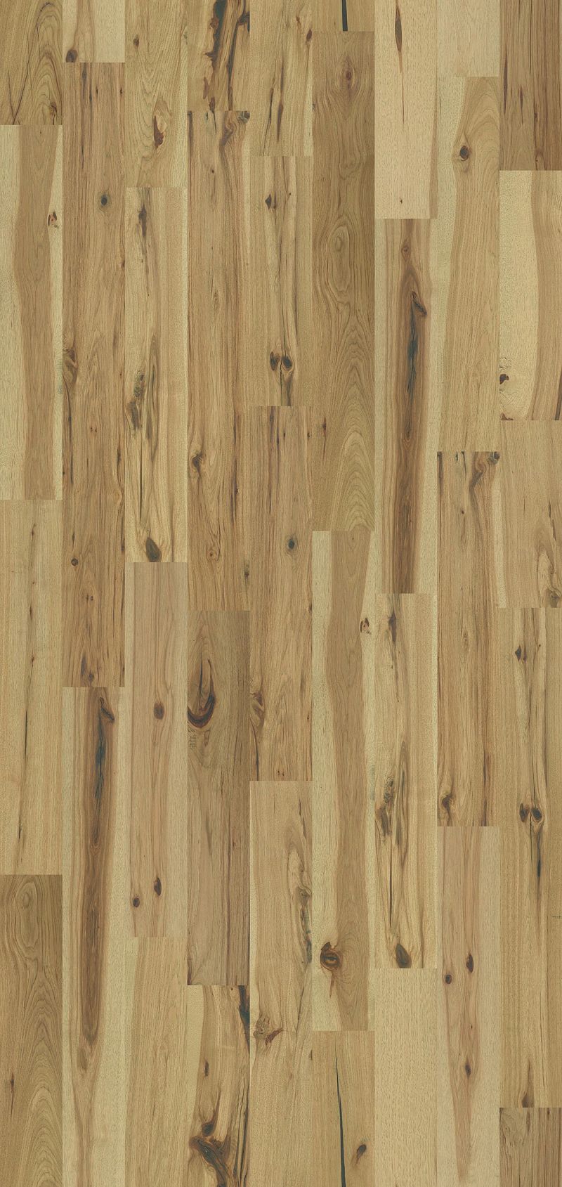Reflections Hickory engineered hardwood in Luminous and Radiance colors, 7 wide, hickory material