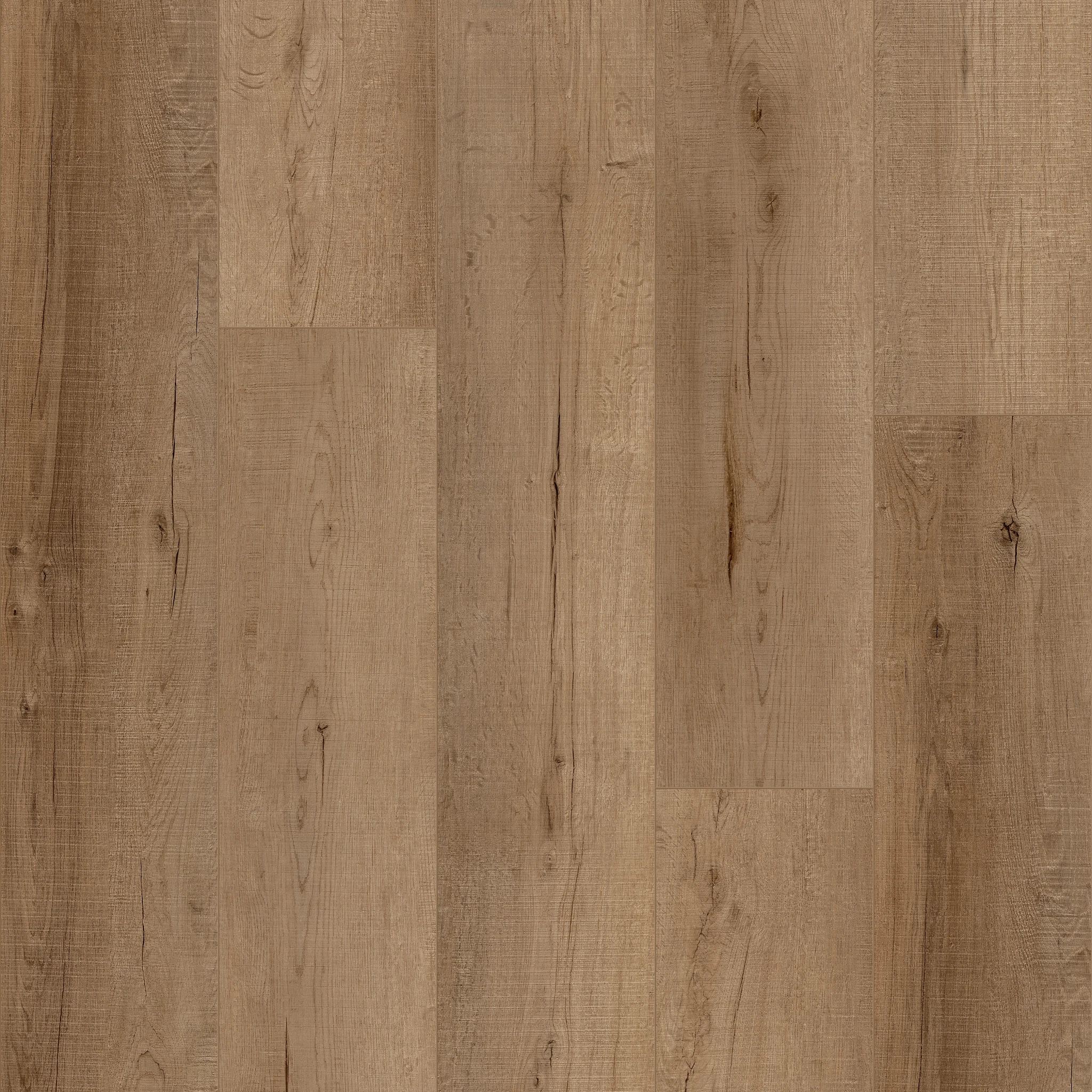 Light brown wood look luxury vinyl plank flooring with natural grain texture