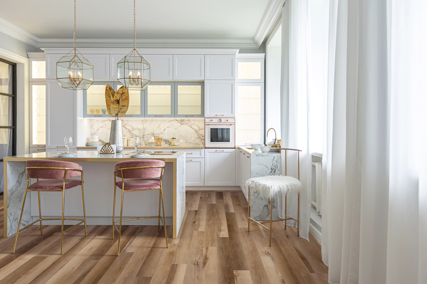 Dawson Maple flooring, shown in a room