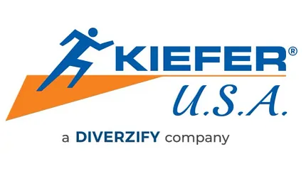 Kiefer USA Logo - A Diverzify Company Kiefer USA logo with orange and blue design