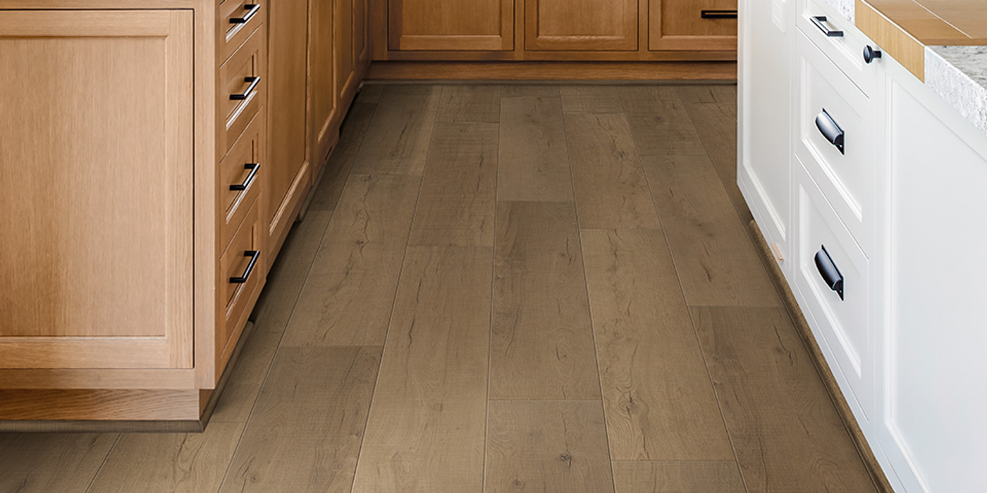 Bay Oak flooring, shown in a room