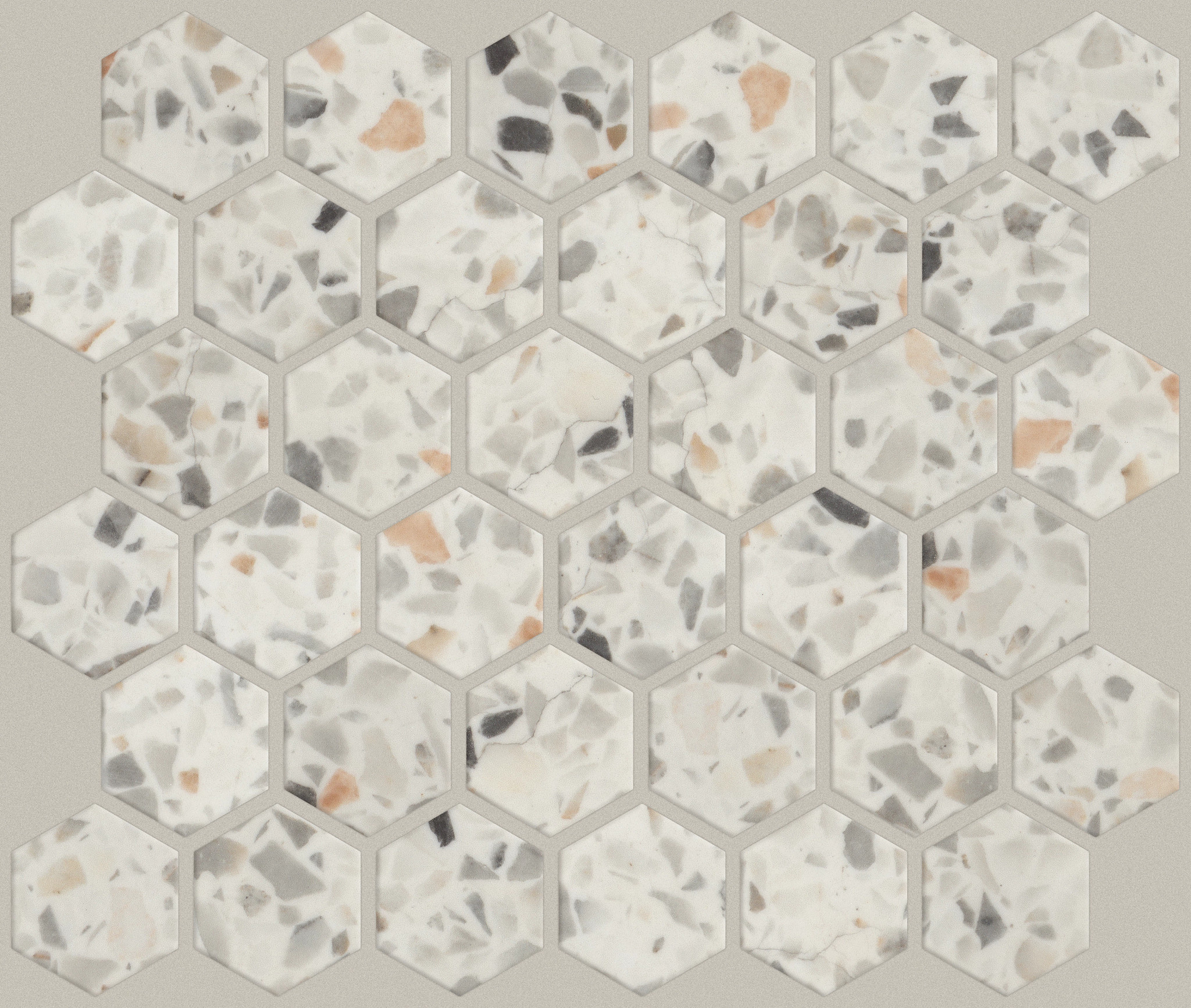 LUXE MODERNE 2" HEX MOS HOLLYWOOD MIX MAIN