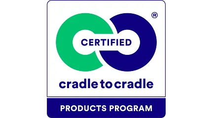 Cradle to Cradle Certified Products Program Logo Cradle to Cradle Certified Products Program logo in green and blue colors