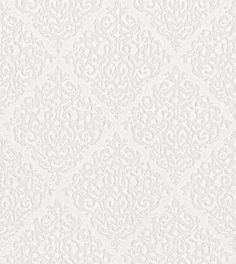 Chateau Fare carpet in Mist color, 100% nylon, 12ft wide, suitable for residential use.