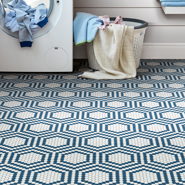Retro Apiary Tile in Indigo by Shaw Floors Retro Apiary Tile in Indigo by Shaw Floors