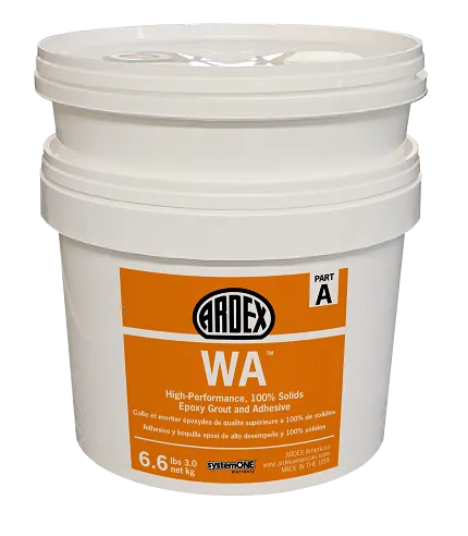 Durable Ardex WA epoxy grout for professional use Ardex WA high-performance epoxy grout and adhesive container