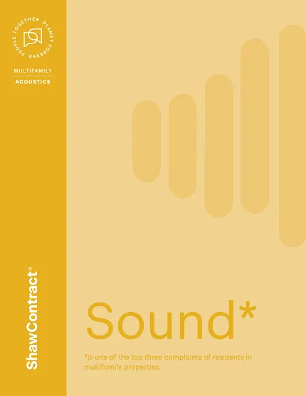 Sound solutions for multifamily properties by ShawContract Multifamily acoustics branding by ShawContract