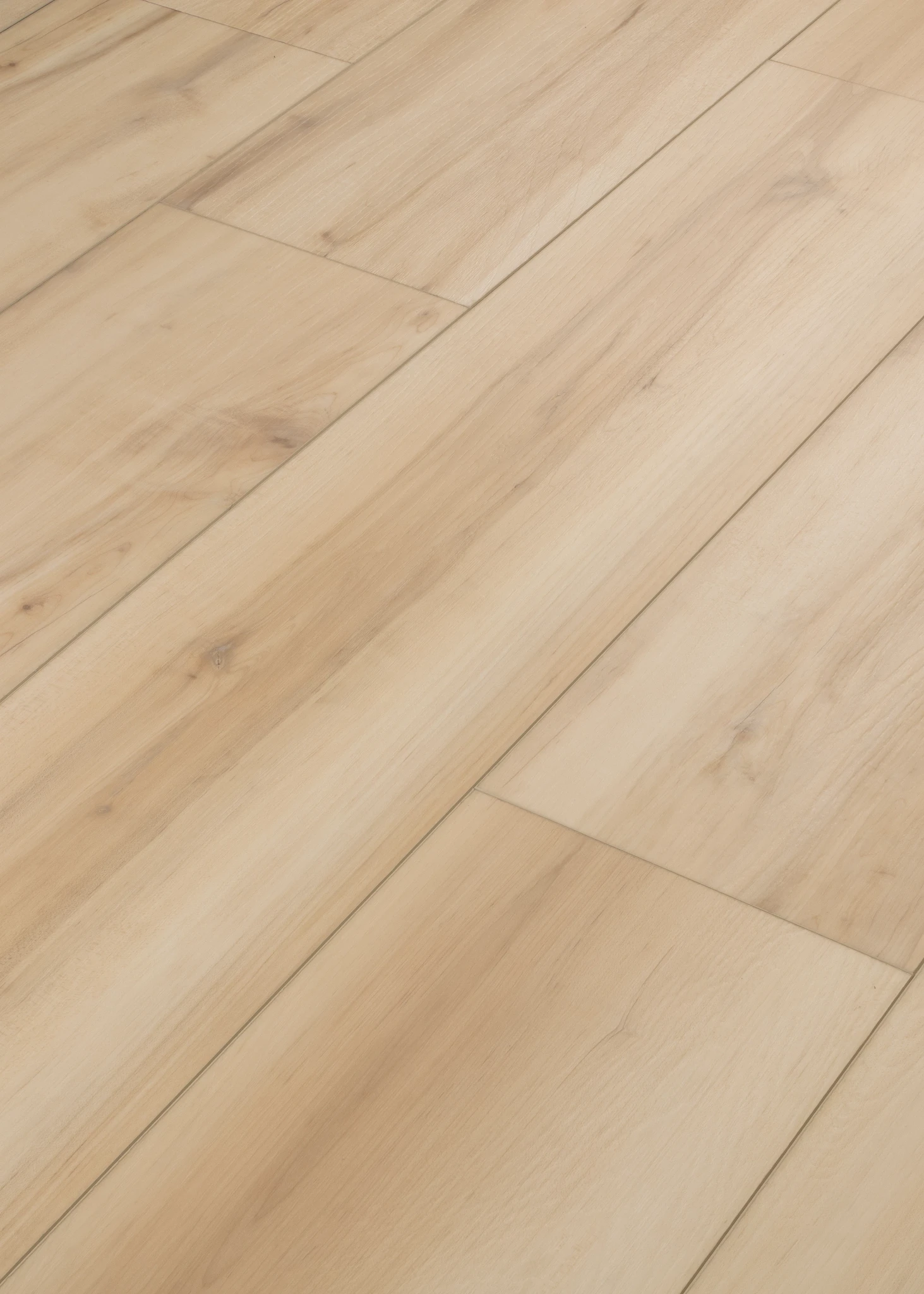 Light oak laminate flooring with natural wood grain texture